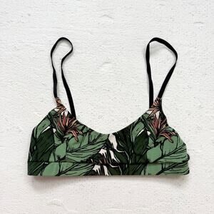 MeUndies Bralette Small Tropical Leaf Print Adjustable Straps